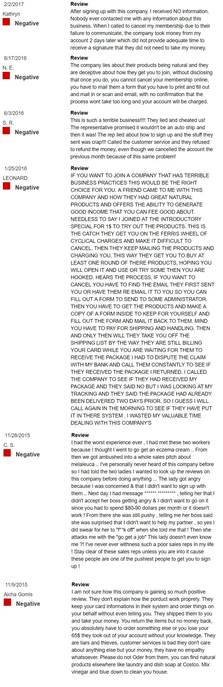 Melaleuca-bad-reviews