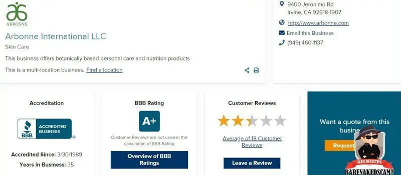 Arbonne-Complaints-BBB