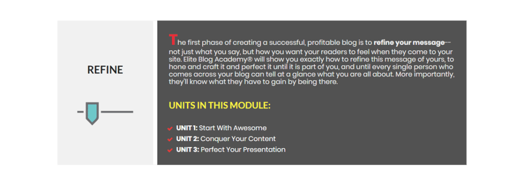 Elite Blog Academy Review - Part 1 - Refine